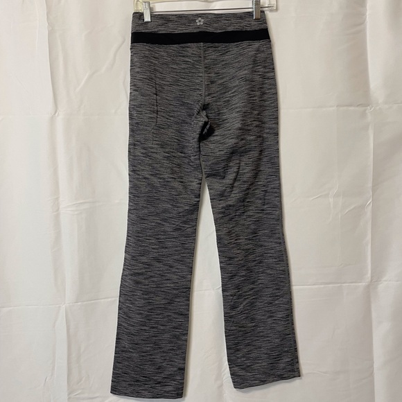 Space Dye Gray Athletic Yoga Pants with Black Trim - Picture 5 of 10